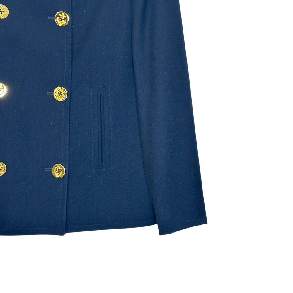 Vintage Ralph Lauren Navy Blue Wool Vintage Gold Button Pea Coat | 16 - Picture 4 of 8